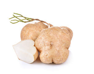 Jicama isolated on white background