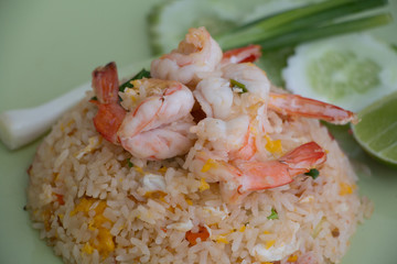 Thai fried rice with Shrimps