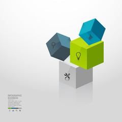 Obraz premium Business infographics template. Vector illustration.