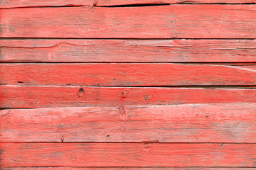Vintage red wooden planks