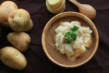 mashed potatoes with fresh