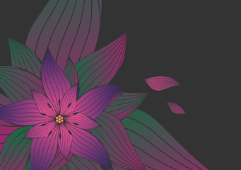 Tropical Flower - Vector Illustration