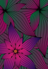 Tropical Flower - Vector Illustration