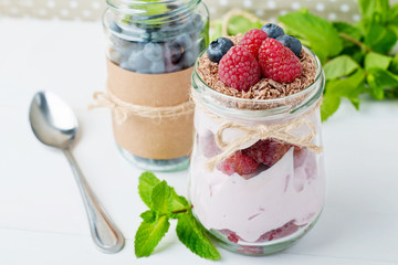 Milk Dessert with Berries