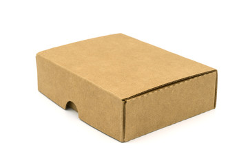 Brown box on white background.