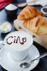 Breakfast cappuccino design - ciao © Jef Milano