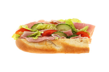 Ham salad baguette