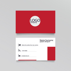 Modern simple business card vector template.