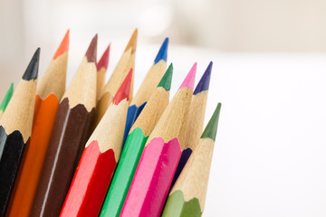 Many colored pencils