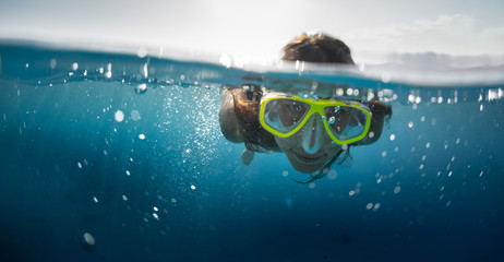 Snorkeling in the ocean