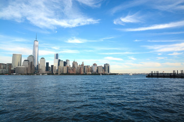 Fototapeta premium New York City Skyline and One World Trade Center