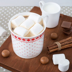 hot chocolate and marshmallows