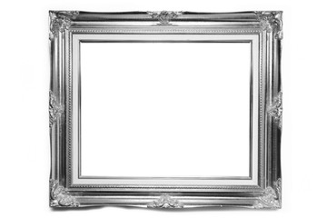 Gold luxury Louise photo frame over white background