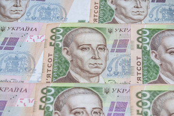 Obraz na płótnie Canvas Ukrainian money. 500 gryvna