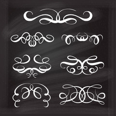 Vector calligraphic design elements.