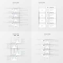 timeline vector design 4 item   white color