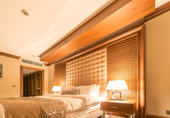 Hotel room with modern interior