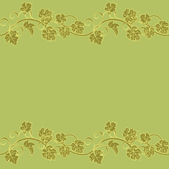 Vector repeating pattern with vines in vintage style.