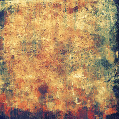 Old texture with delicate abstract pattern as grunge background. With different color patterns: yellow (beige); brown; red (orange); blue