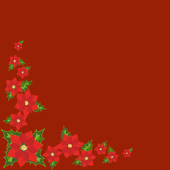 Christmas decorative corner. Vector illustration