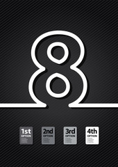 a black number background