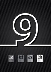 a black number background