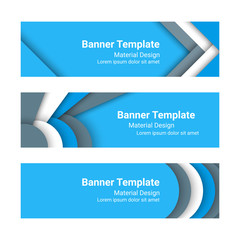 Set of modern colorful horizontal vector banners