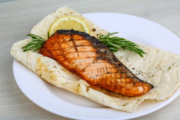 Grilled salmon