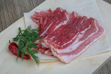 Raw bacon
