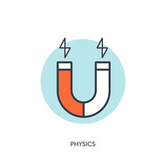 Vector illustration. Magnet Symbol. Electromagnetism symbol