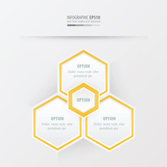 Hexagon vector design   yellow color