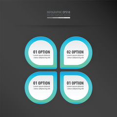 presentation template vector  neon blue