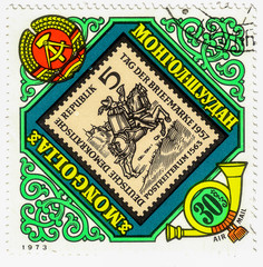 MONGOLIA - CIRCA 1973: stamp printed by Mongolia, shows Deutch s