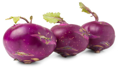 Fresh purple kohlrabi