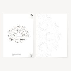Vector template for folder, business card and invitation 