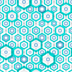 Abstract hexagonal seamless pattern