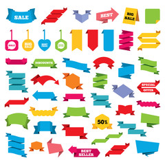 Sale icons. Special offer speech bubbles symbols