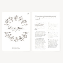 Fototapeta premium Vector template for folder, business card and invitation 