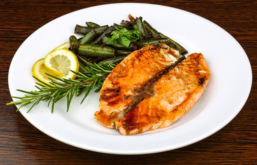 Grilled salmon