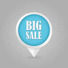 Big sale pin map icon. Map pointer, markers.