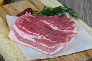 Raw bacon