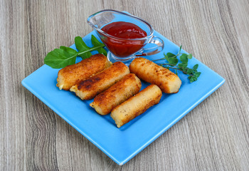 Fry cheese sticks