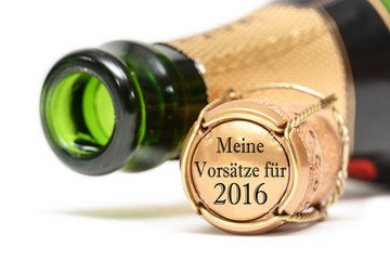 Silvester 2016 Sektflasche