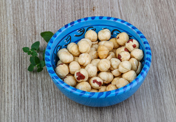 Hazelnuts in the bowl