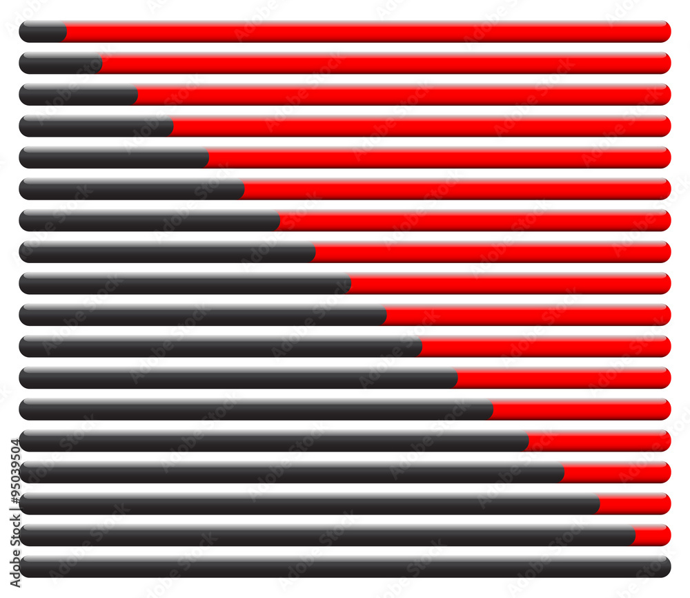 Poster horizontal progress, loading bars. steps, phases, progression.
