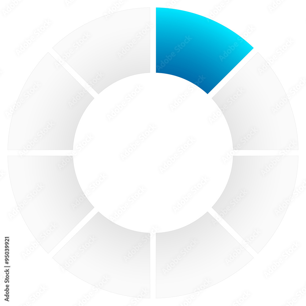 Fototapete Preloader or buffer symbol, segment circle, circular progress in