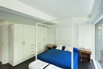 Interior, comfortable bedroom