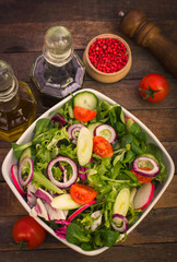 Healthy salad on the table