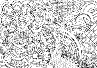 zentangle flowers and mandalas