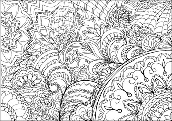 zentangle flowers and mandalas